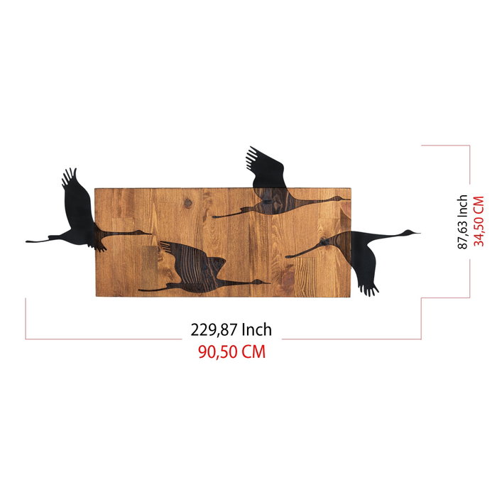 Wallity Goose Accesorio decorativo de pared Negro y Nogal